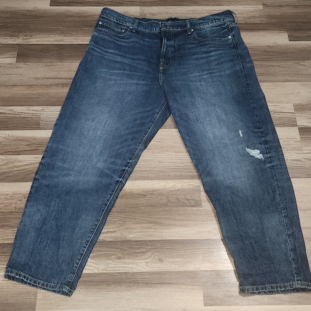Lucky Brand Men's Dark Blue Distressed Jeans 38 X 30